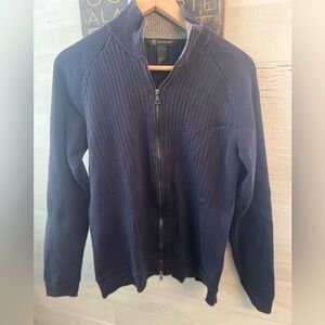 INC International Concepts Men's Dark Blue Zip-Up Sweater